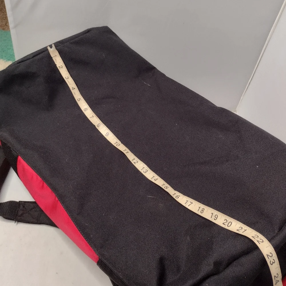 L.L. Bean Adventure Duffel Bag Red Black Travel Gym Bag Camping Overnight A34